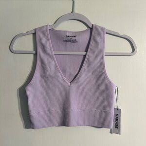 NWT Garage Women's Lilac Ribbed Crop Top